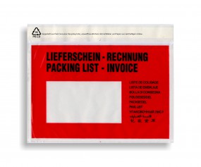 Dokumententaschen C6 Lieferschein - Rechnung, VE a. 250 Stück im Spenderkarton