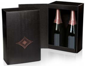 2er PTZ Weinprsentkarton Champagner Kristal