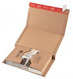 Buchverpackung DIN C4+ Nutzmaß: 330 x 270 x - 80mm, braun Colompac cp.020.14