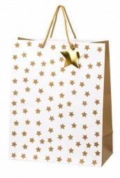 Geschenktragetasche Goldene Sterne
