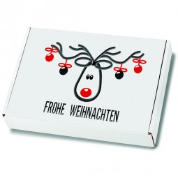 Weihnachtskartons Maxibrief Mr. Jingle 250 x 174 x 50 mm, Wei (B5/A5+)