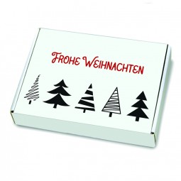 Weihnachtskartons Maxibrief Tannenbaumallee 350 x 250 x 50 mm, Wei (DIN A4+/B4)