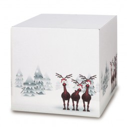 Weihnachtskartons Rentiere im Schnee 300x300x300mm, wei B 1.3