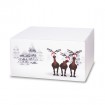 Weihnachtskartons Rentiere im Schnee 400x300x200mm, weiß B 1.3