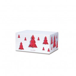 Weihnachtskartons Tannenbaum 200x150x90mm, B 1.2, Grundfarbe weiss