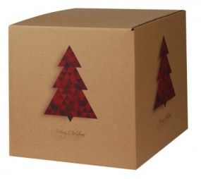 Weihnachtskartons Tannenbaum 300x300x300mm, braun B 1.2